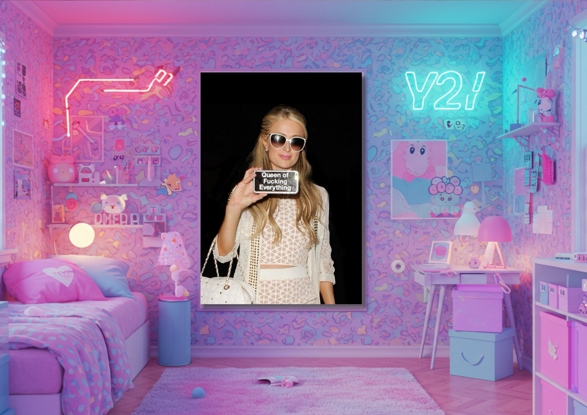 Y2K Inspired Poster - Queen of f**king everything