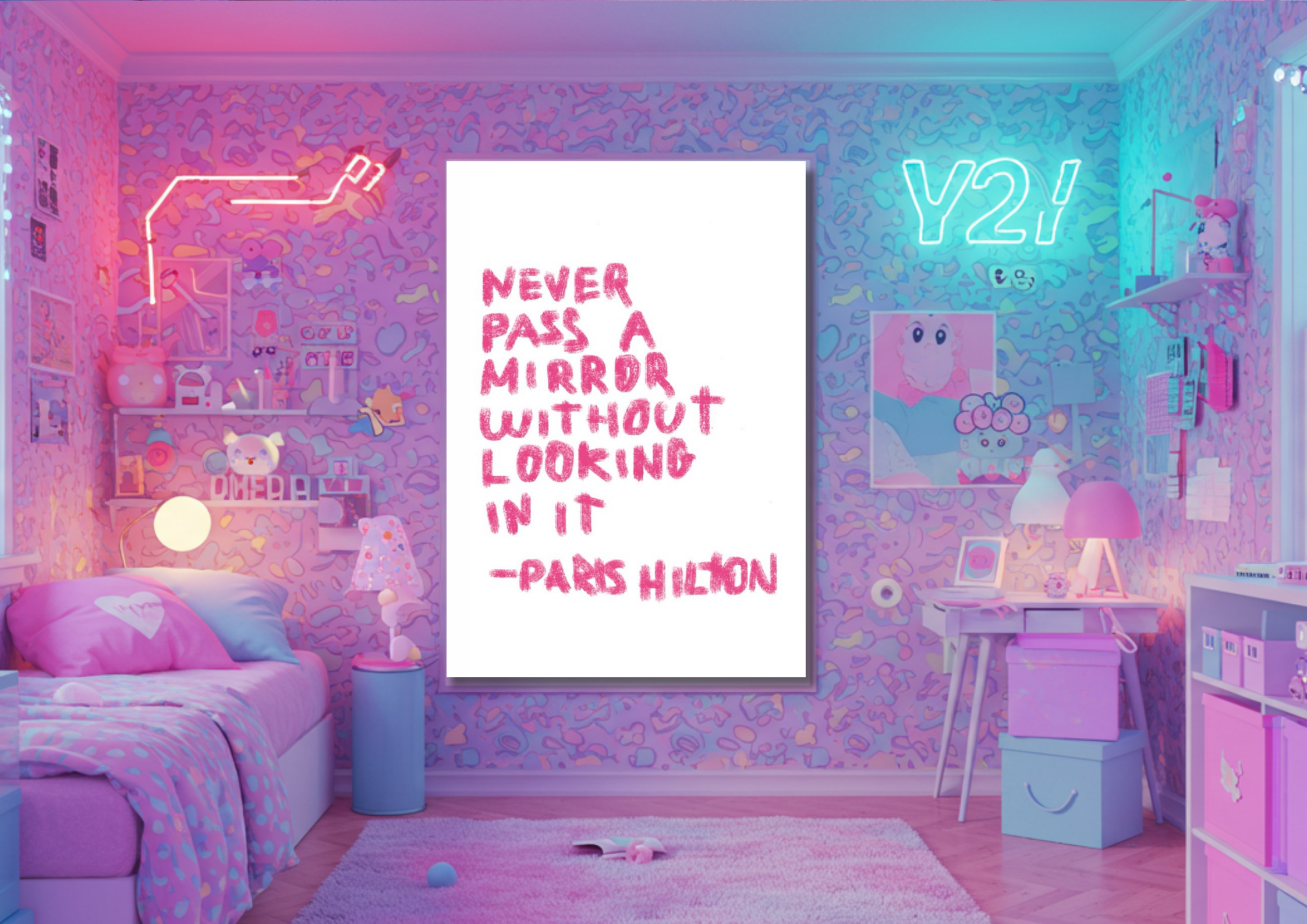 Y2K Inspired Poster - Look in a mirror