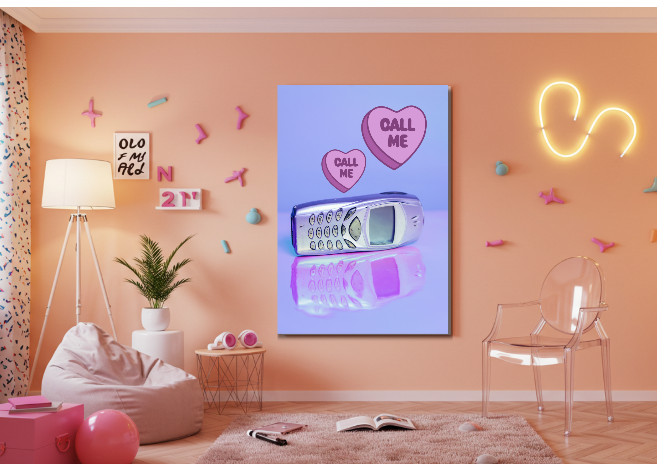 Y2K Inspired Poster - Call me