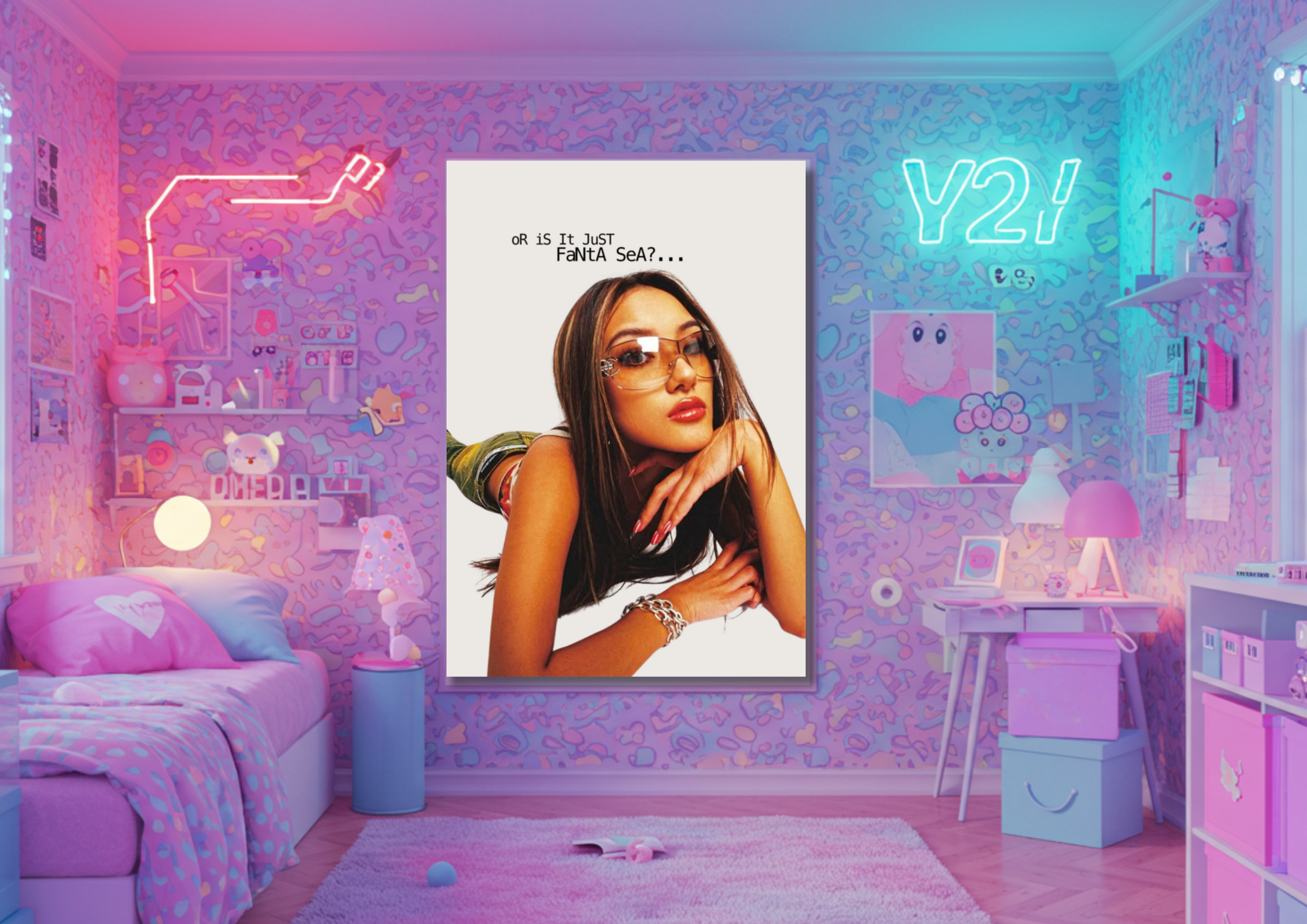 Y2K Inspired Poster - Or is It just FANTA SEA