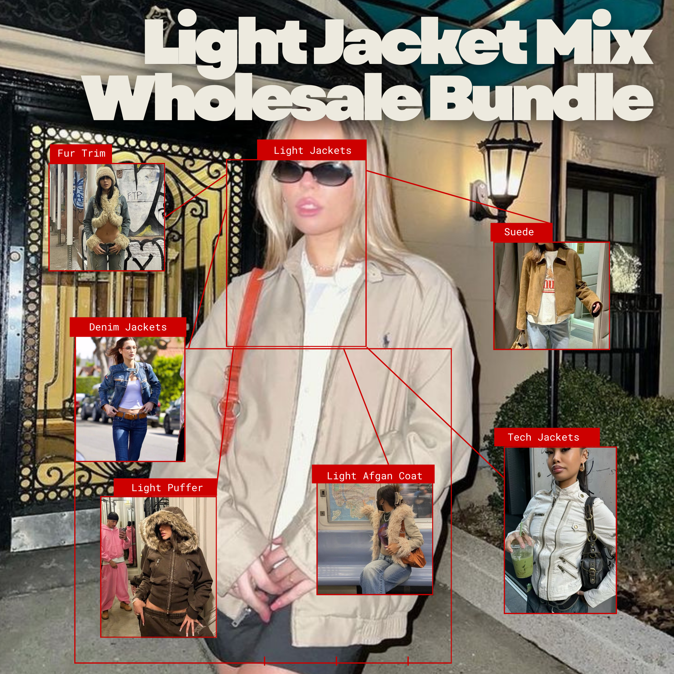 Light Jackets Mix Wholesale Bundle