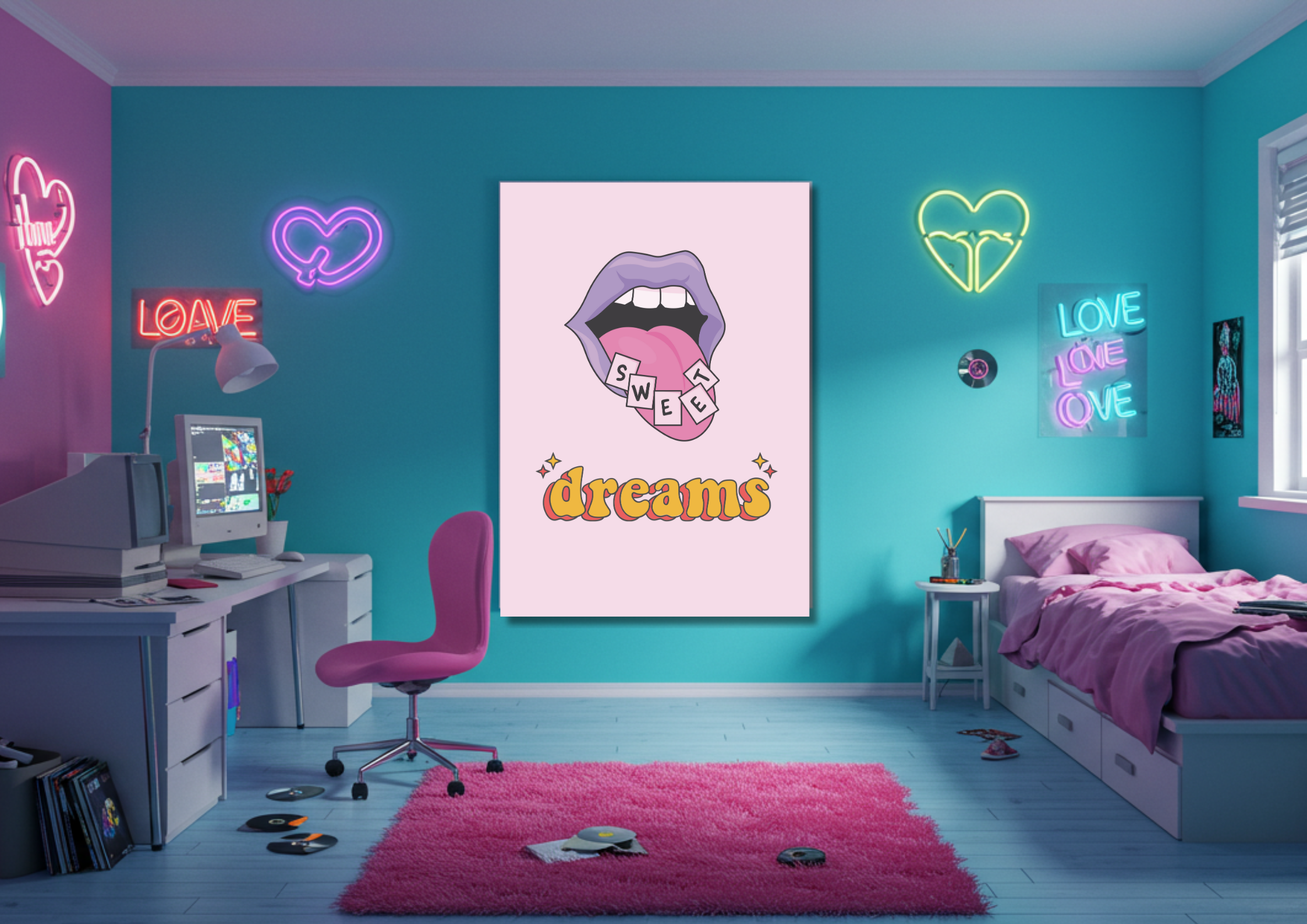 Y2K Inspired Poster - Sweet Dreams