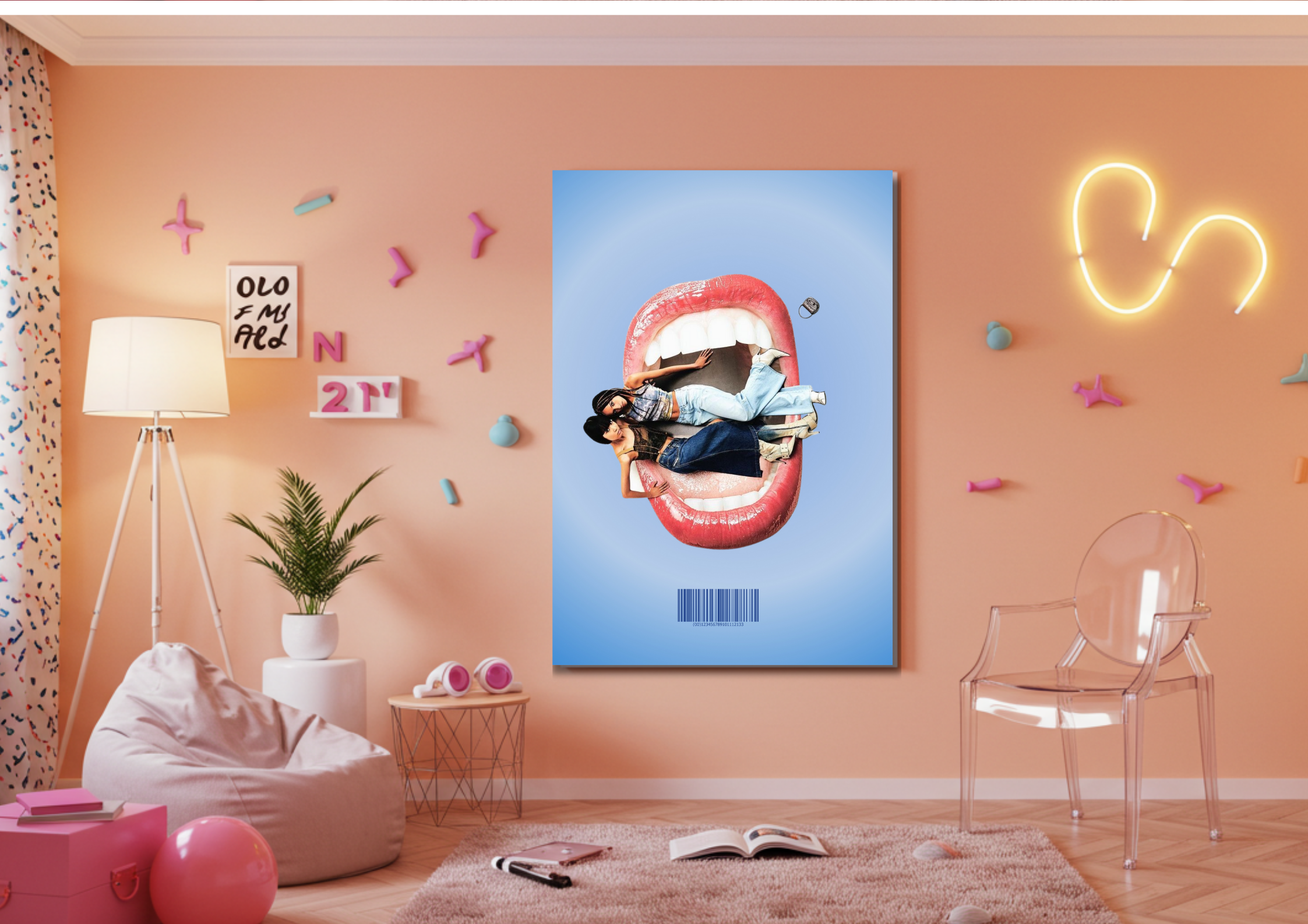 Y2K Inspired Poster - Lips