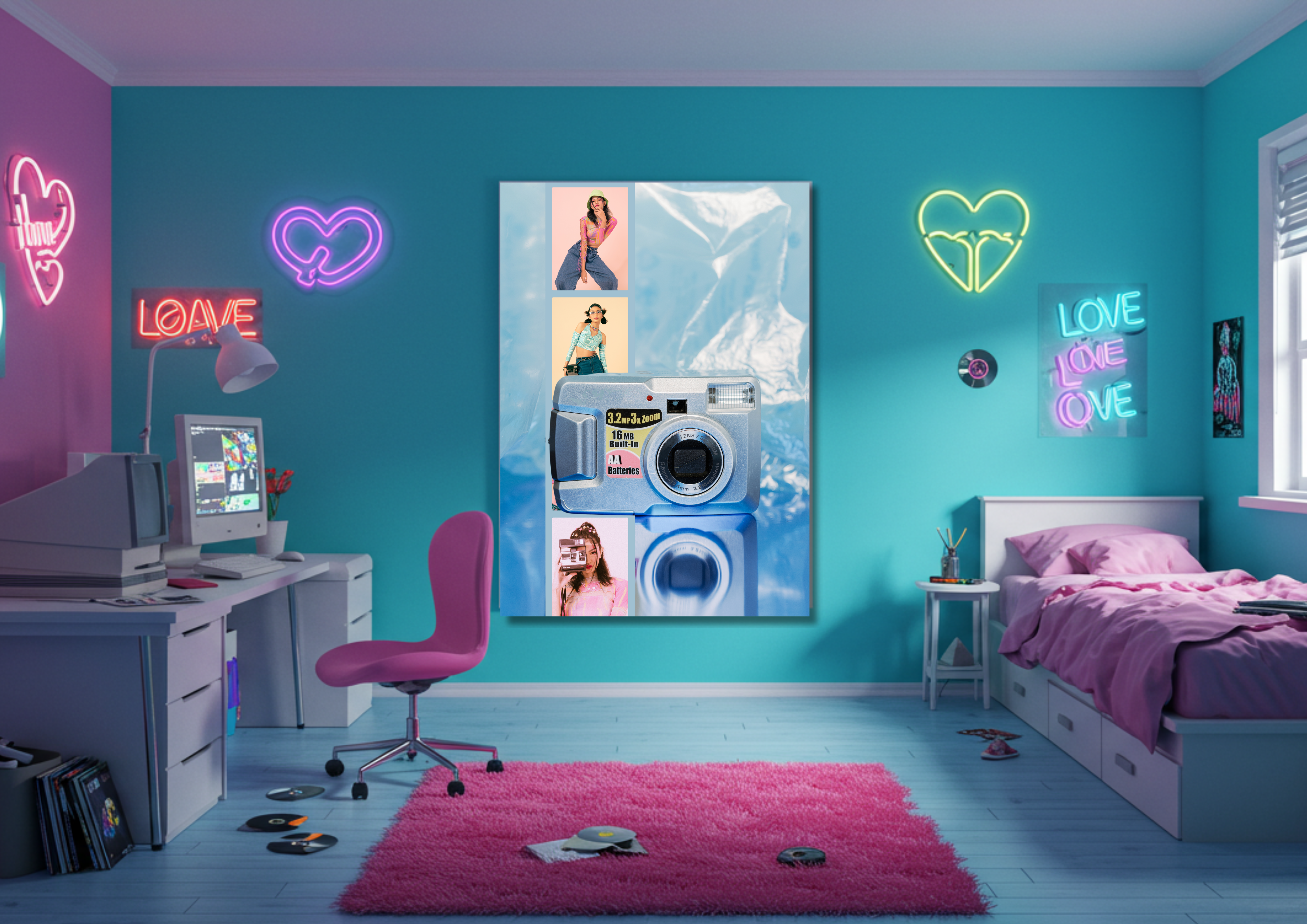 Y2K inspired Poster - Strike me a pose